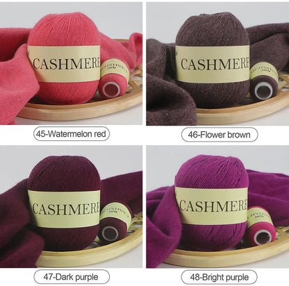 Cashmere Yarn, 50g + 20g High‑Grade Worsted Mongolian Wool for Hand‑Knitting Sweaters, Hats & Cardigans