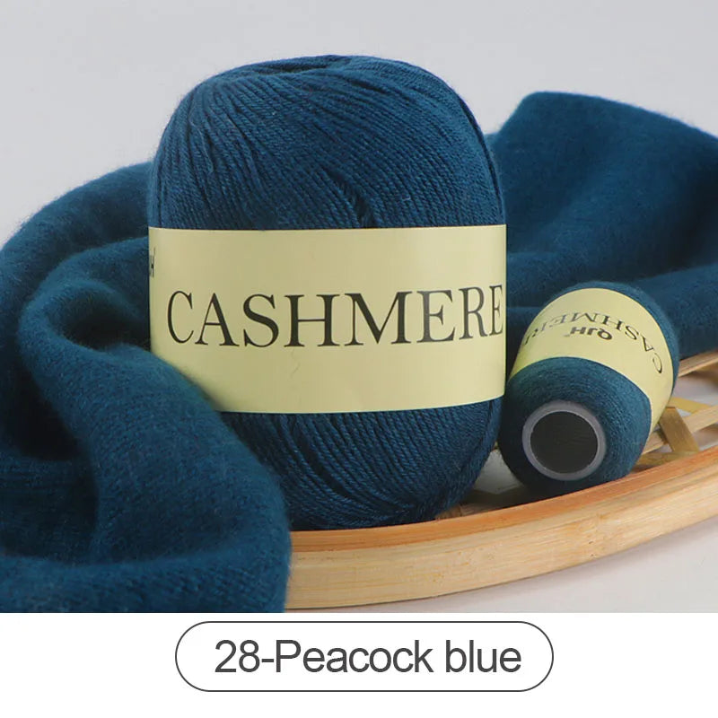Cashmere Yarn, 50g + 20g High‑Grade Worsted Mongolian Wool for Hand‑Knitting Sweaters, Hats & Cardigans