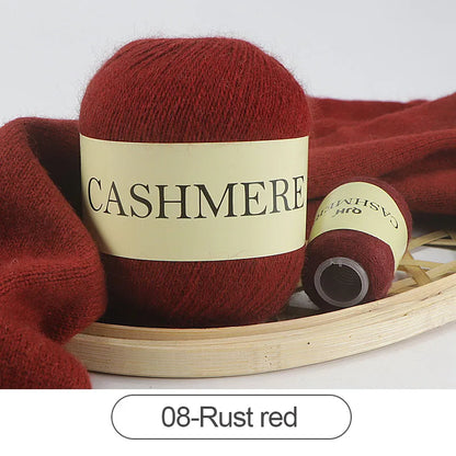 Cashmere Yarn, 50g + 20g High‑Grade Worsted Mongolian Wool for Hand‑Knitting Sweaters, Hats & Cardigans