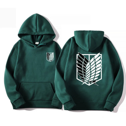 Attack on Titan Men's Hoodie, Anime Scout Regiment Military Division Hoodies Streetwear Pullover Hoodies Sweatshirt Clothes