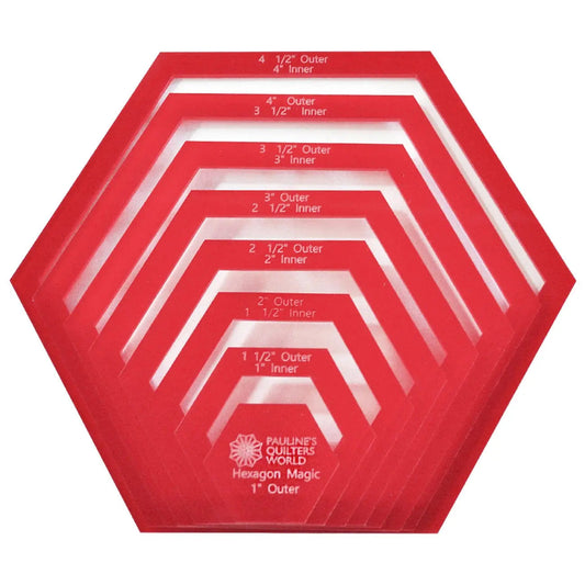 Hexagon Templates 1"-4"