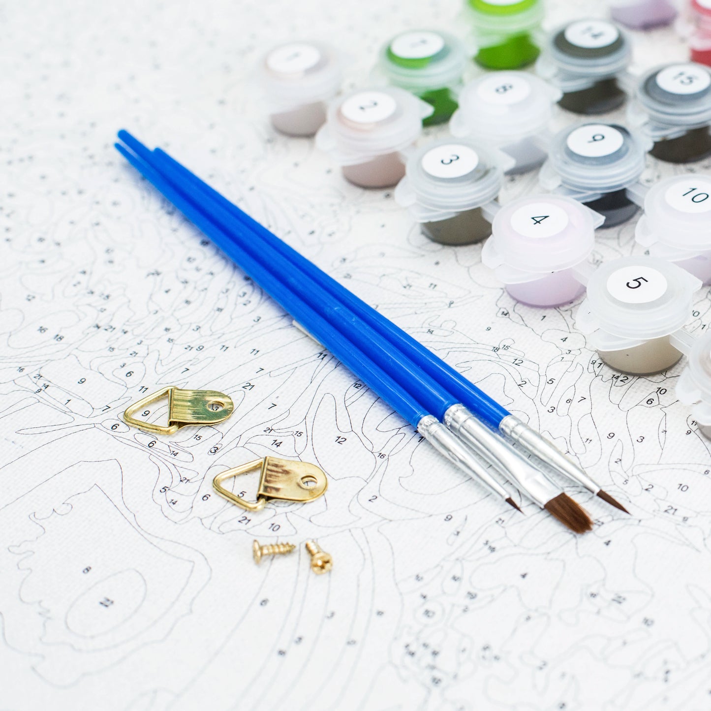 Animals and Landscape Paint by Numbers Kit – 40x50cm DIY Canvas Scenery Painting for Adults with Frame