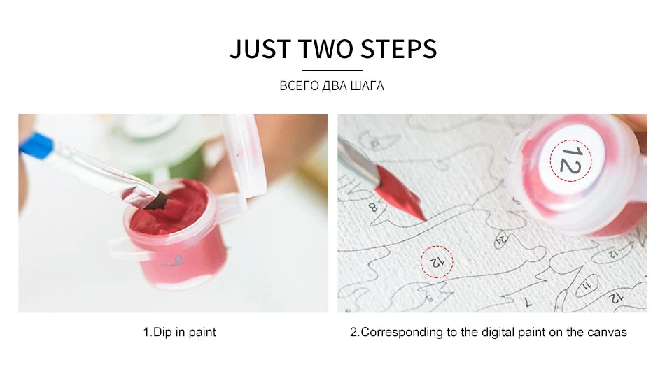 Sailing Ships and Landscape Paint by Numbers Kit – DIY Nature Landscape Acrylic Painting on Canvas for Adults