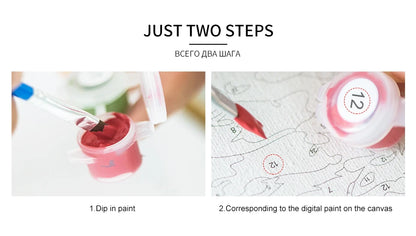 Sailing Ships and Landscape Paint by Numbers Kit – DIY Nature Landscape Acrylic Painting on Canvas for Adults