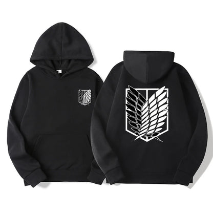 Attack on Titan Men's Hoodie, Anime Scout Regiment Military Division Hoodies Streetwear Pullover Hoodies Sweatshirt Clothes