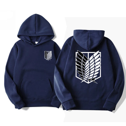 Attack on Titan Men's Hoodie, Anime Scout Regiment Military Division Hoodies Streetwear Pullover Hoodies Sweatshirt Clothes