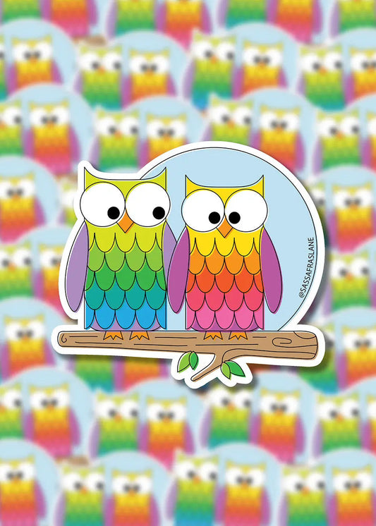 Hootsville Row Owls Stickers