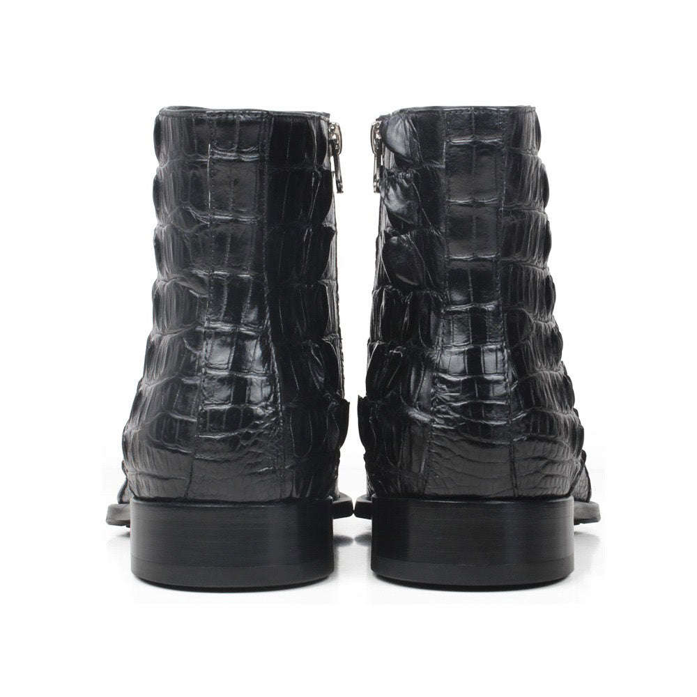 Maurice El Paso Hornback Alligator Boot Black Otarealm