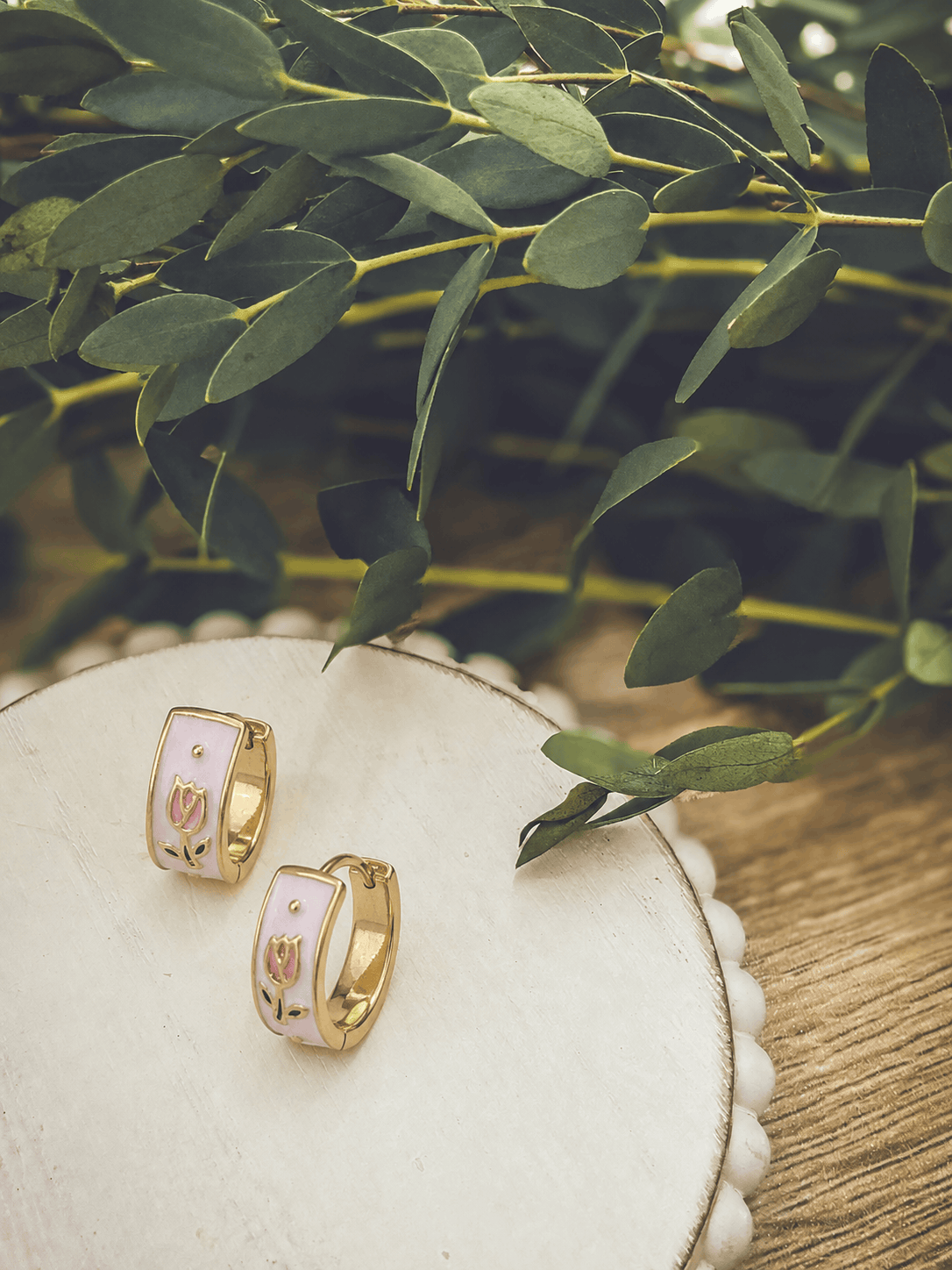 Tiny Tulip Huggie Earrings Otarealm