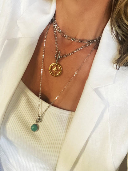 STONE CHARM NECKLACE