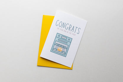 Bun In The Oven Greeting Card