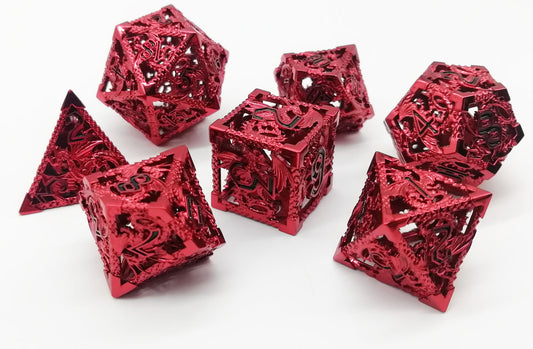 (Ruthless Red) Deadly Dragon Dice: Shards of Oblivion Hollow Metal
