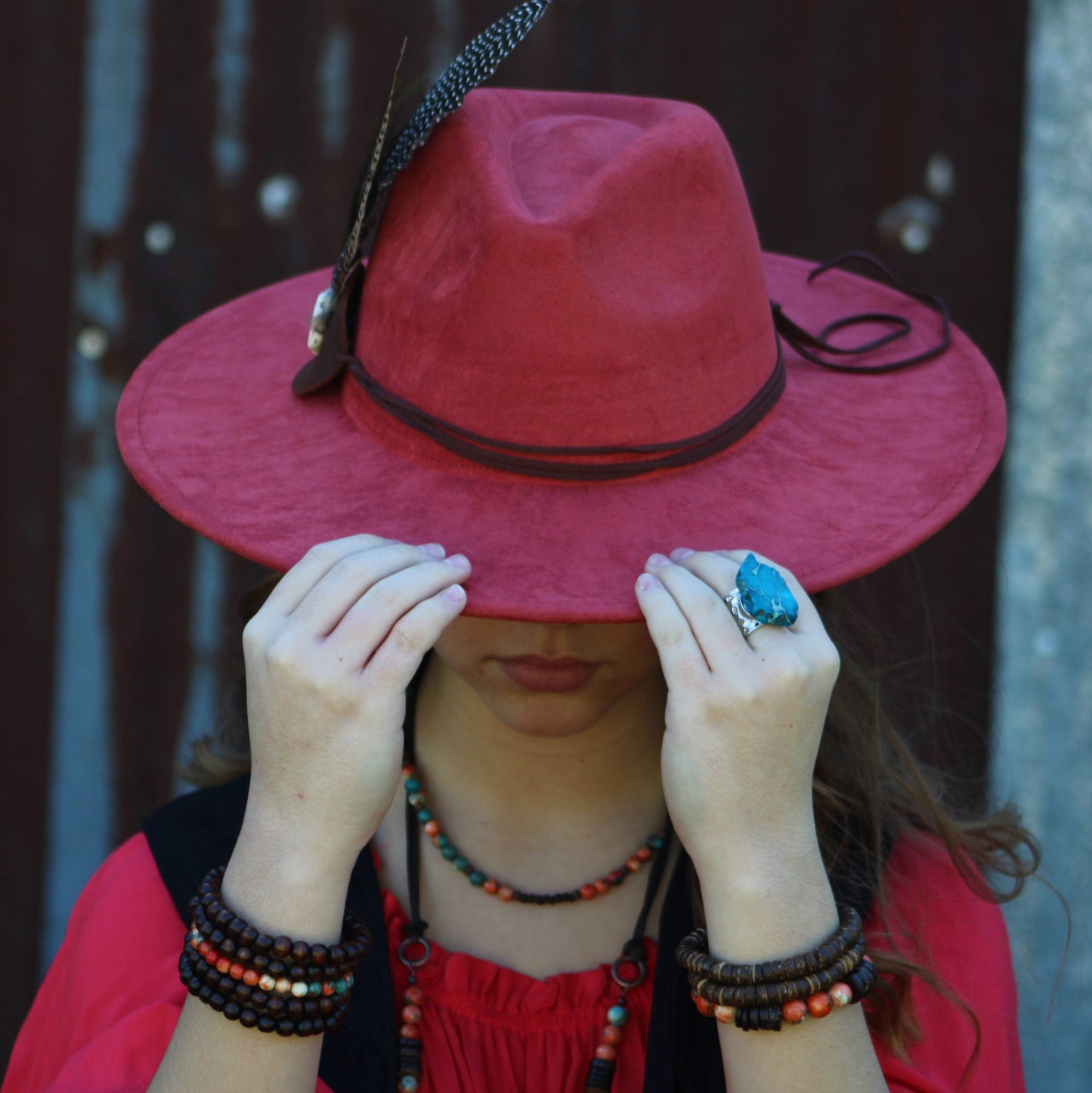 Blue Regalite Chunky Statement Ring 012k