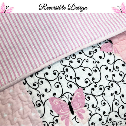 Lovett Real Patchwork Cotton Reversible Quilt Bedding Set