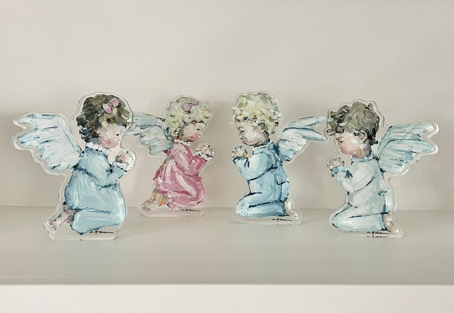 "Tiny Wings III" Angel Acrylic Tabletop Art