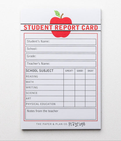 Student Report Card Playtime Pad®