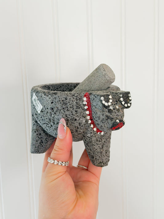 Small Piggy Molcajete 100% Volcanic