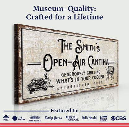 Family Open Air Cantina Sign