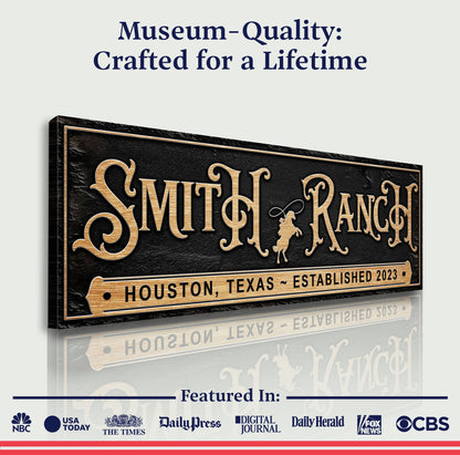 Personalized Horse Ranch Sign