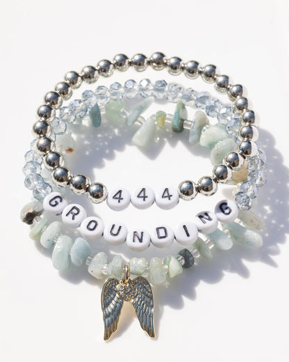 444 Angel Number Balance Bracelet  Set