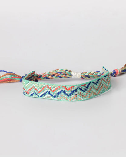 Blue & Tan Macrame Festival Bracelet