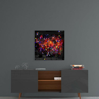 Mechanical Harmony Glass Wall Art