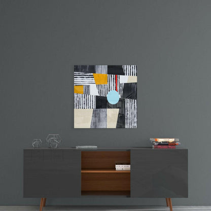 Blue Dot Glass Wall Art