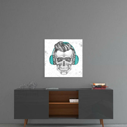 Skull - Always Music Glass Wall Art