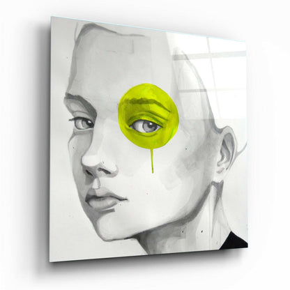 Yellow Look Glass Wall Art