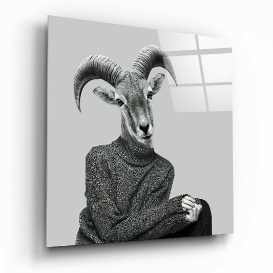 Lady Antelope Glass Wall Art