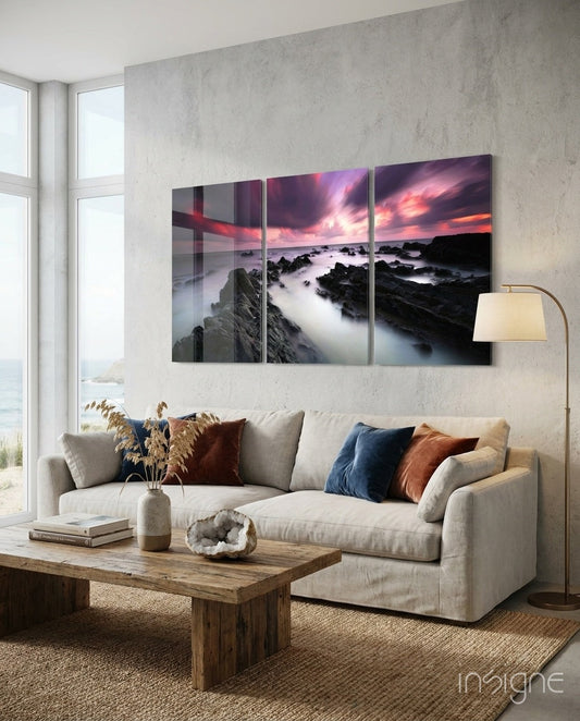 Foggy Sea Mega Glass Wall Art