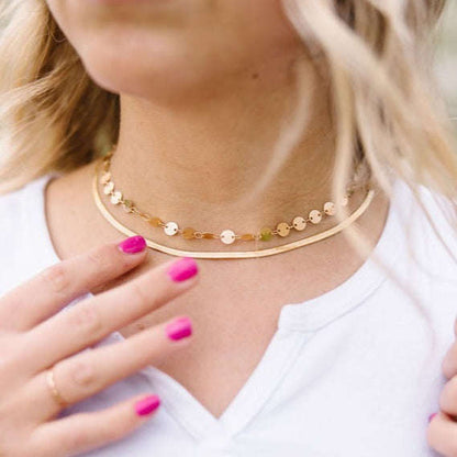 Jade Herringbone Necklace Otarealm