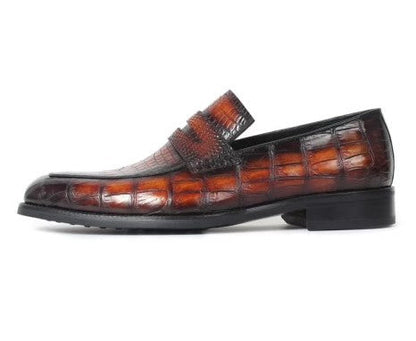 Maurice Custom Made Mirage Alligator Loafer - Cognac