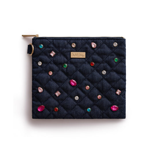 Denim and Gems Everything Pouch