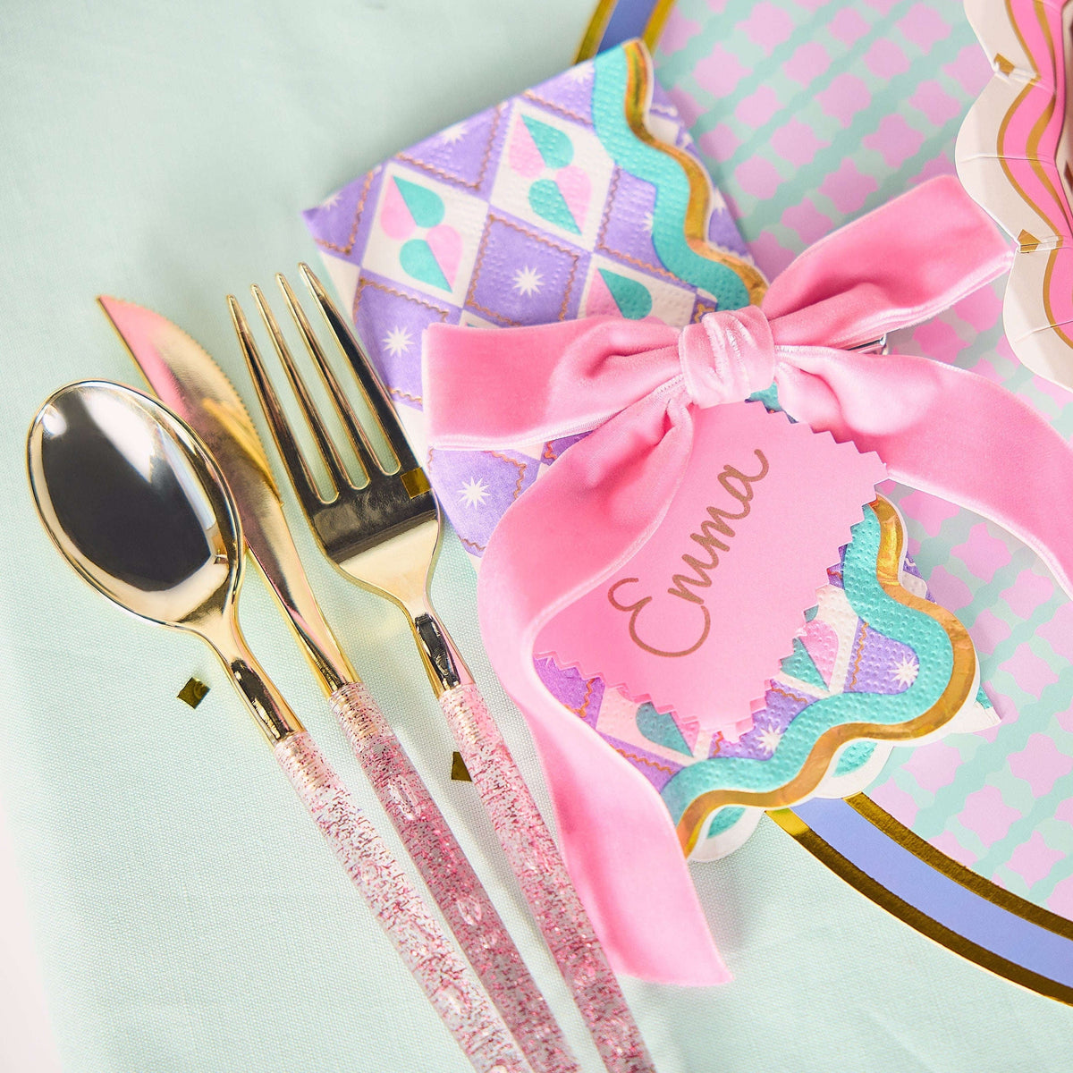 Glitter Utensil Set (30 count) Otarealm