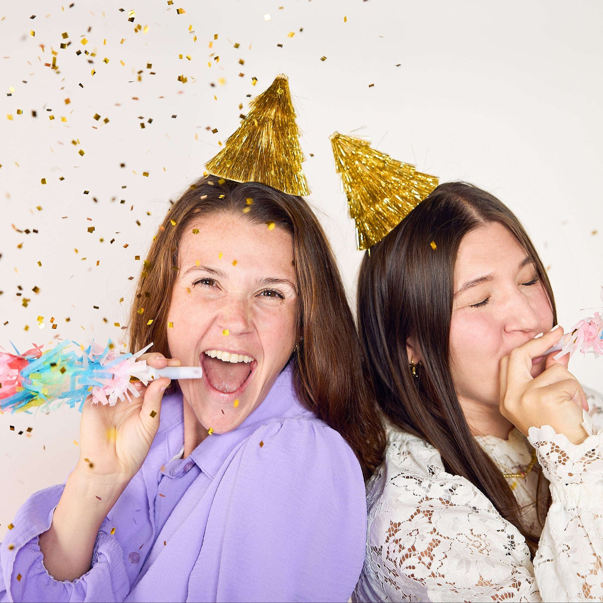 Confetti Burst Fringe Party Blowers (6 ct) Otarealm