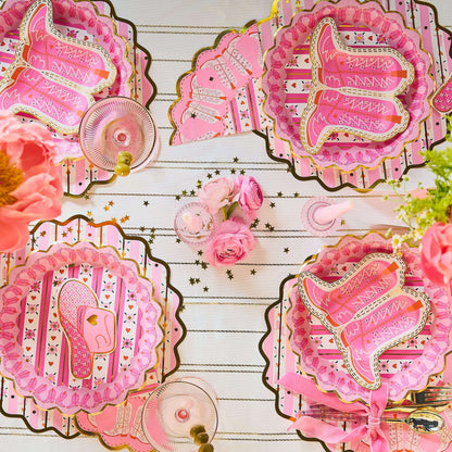 Cowboy Boot Dessert Plates (10 count) Otarealm