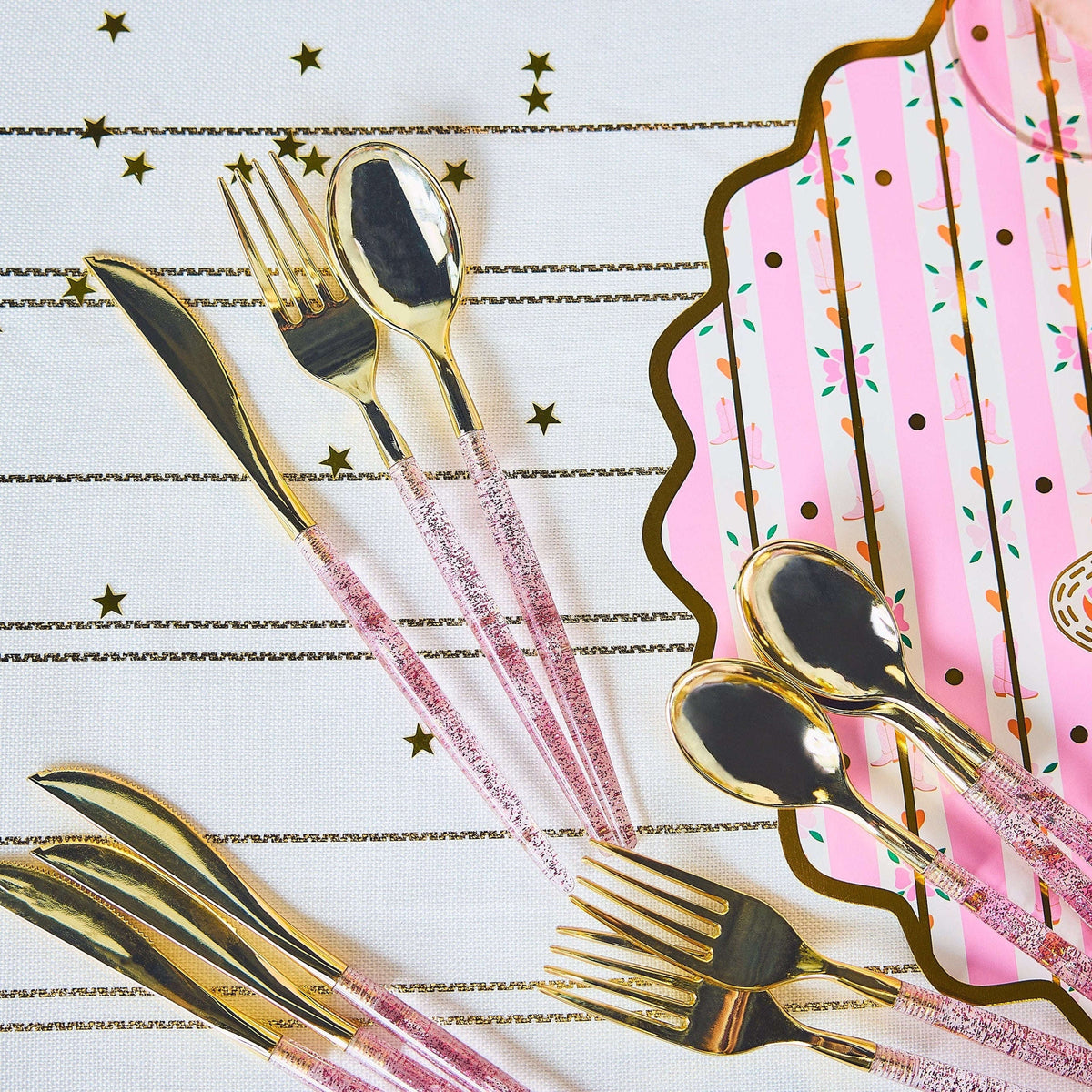 Glitter Utensil Set (30 count) Otarealm