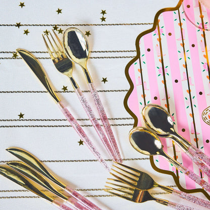 Glitter Utensil Set (30 count) Otarealm