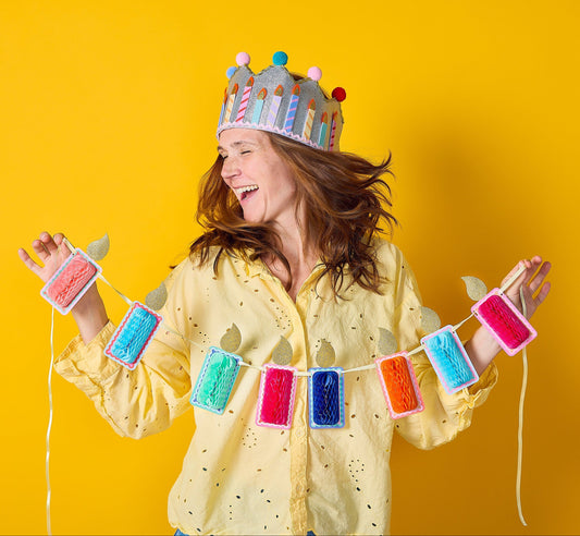 Honeycomb Birthday Candle Banner
