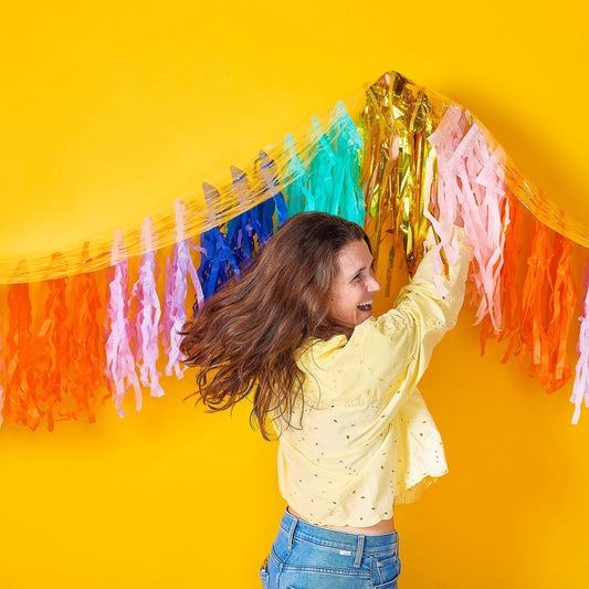 Multicolor Fringe Canopy Banners (set of 2) Otarealm