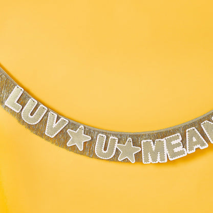 Customizable Gold Fringe Reusable Party Banner