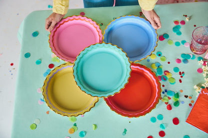Rainbow Ric Rac Assorted Dinner Plates (10 count)