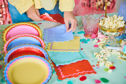 Rainbow Ric Rac Assorted Dessert Plates (10 count)