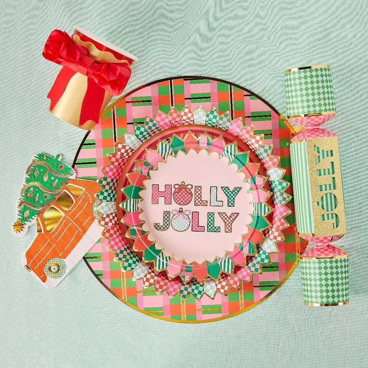 Christmas Plaid Holiday Placemats (10 count) Otarealm