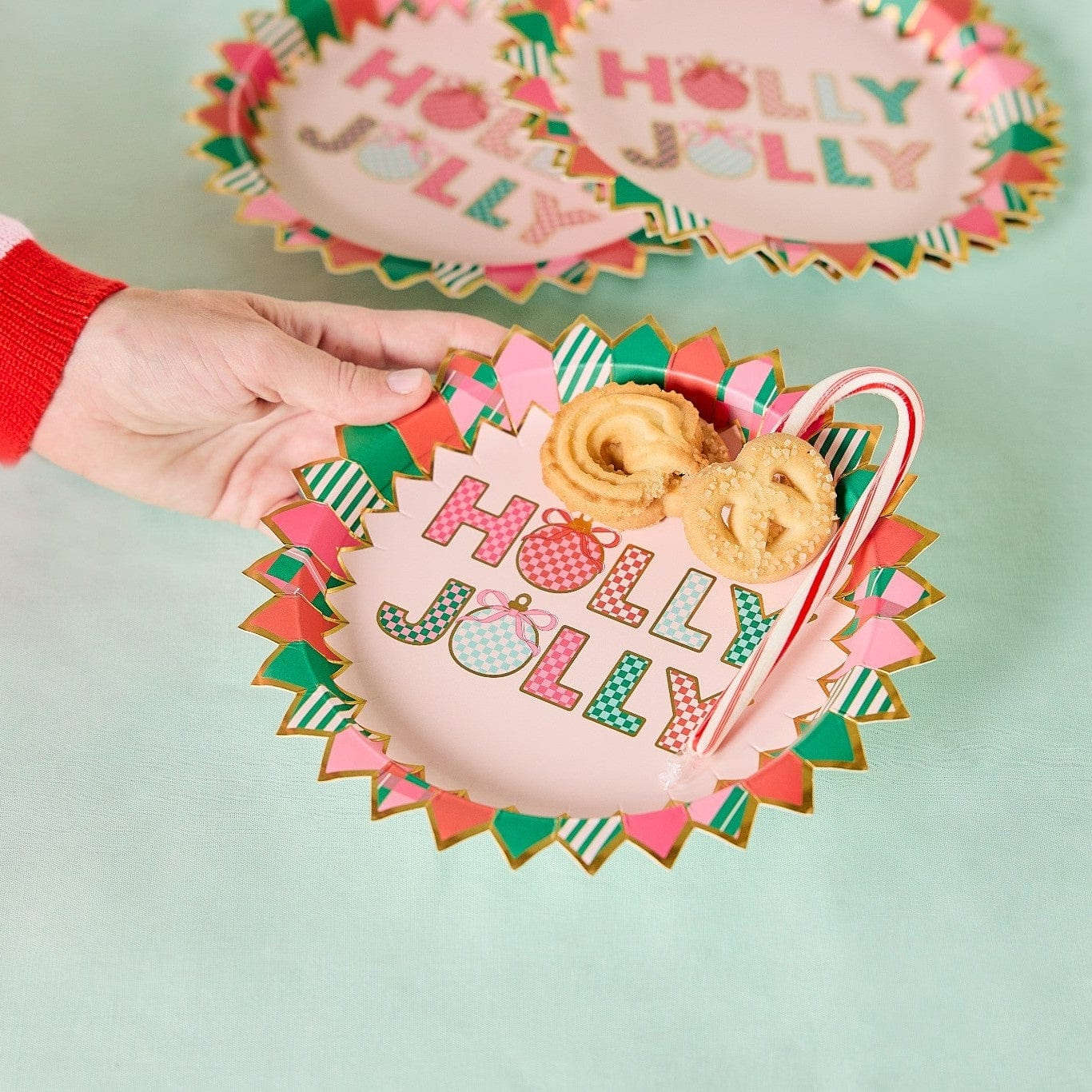 Holly Jolly Christmas Dessert Plates (10 count) Otarealm