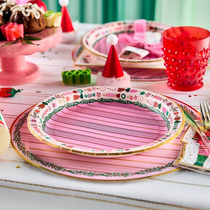 Peppermint Party Christmas Dinner Plates (10 count)