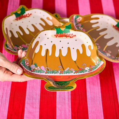 Holiday Bundt Cake Dessert Plates (10 count) Otarealm