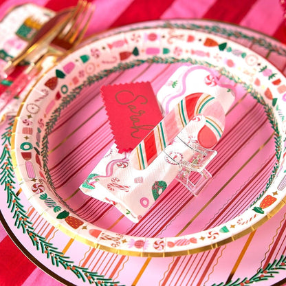 Peppermint Party Christmas Dinner Plates (10 count)