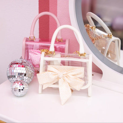 Bow On The Go Clear Crossbody Handbag